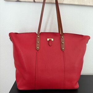 FURLA Pebbled Leather Tote Shoulder Bag Handbag